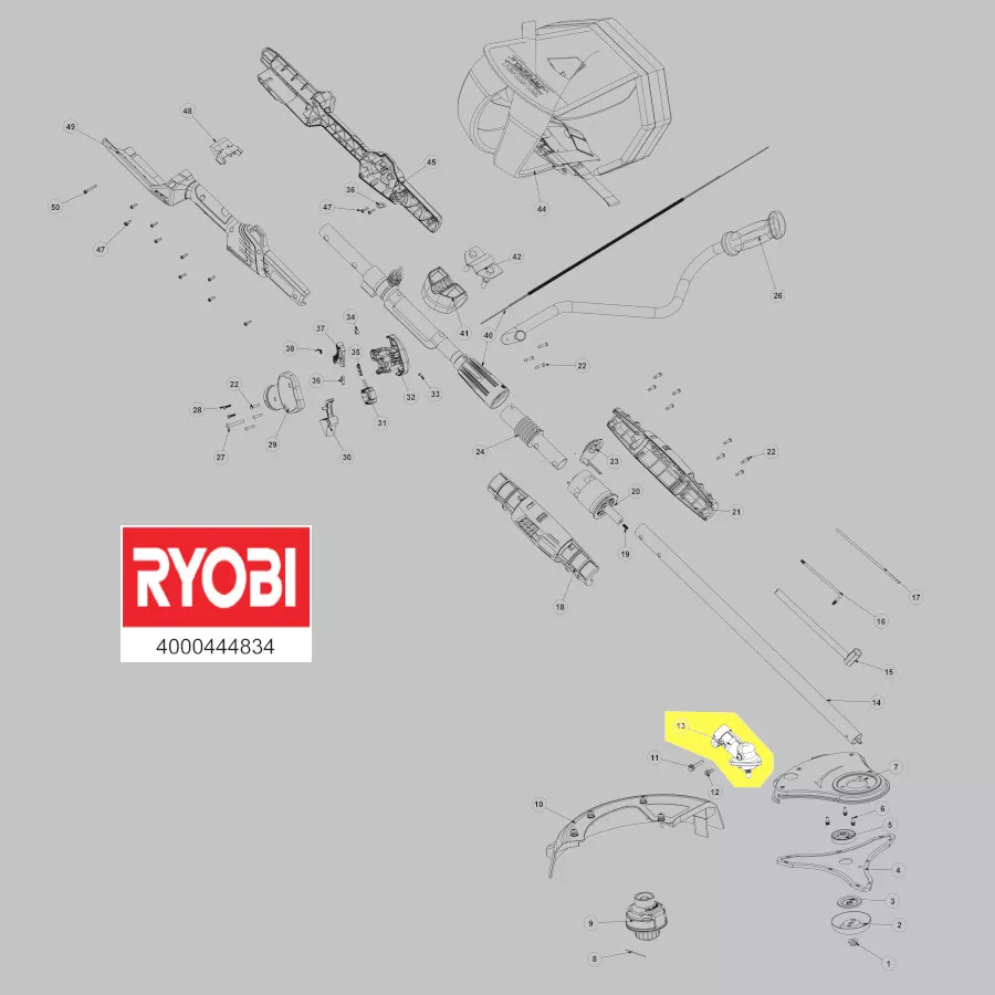 renvoi d\'angle débroussailleuse Ryobi réf. 5131033937